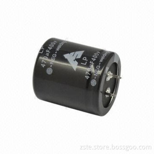 Snap-in E-cap, LP Series, 400V, 470uf Specially Designed for Welding Machine
